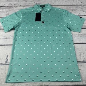 Bad Birdie Pique Golf Polo Men's Size M Aim Point Dusty Jade 46x30.5" New